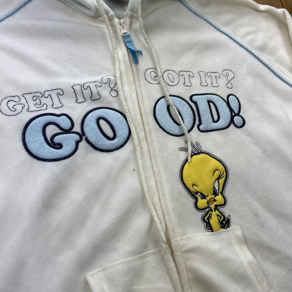 Vintage 1990s Tweety Bird Looney Tunes Full Zip Hoodie  Warner Bros  Vintage Sweatshirt  American Sportswear  Vintage Cartoons
