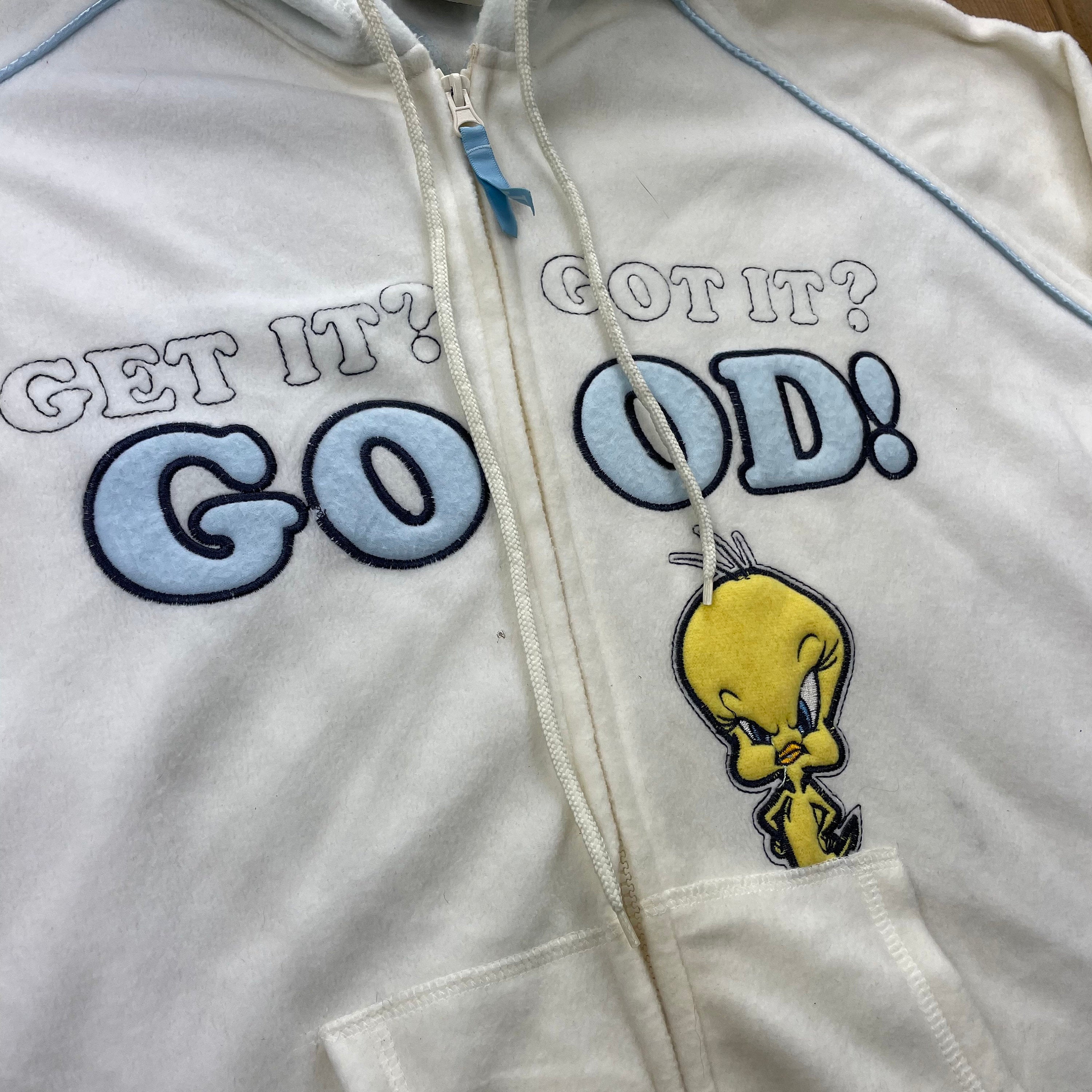 Vintage 1990s Tweety Bird Looney Tunes Full Zip Hoodie  Warner Bros  Vintage Sweatshirt  American Sportswear  Vintage Cartoons