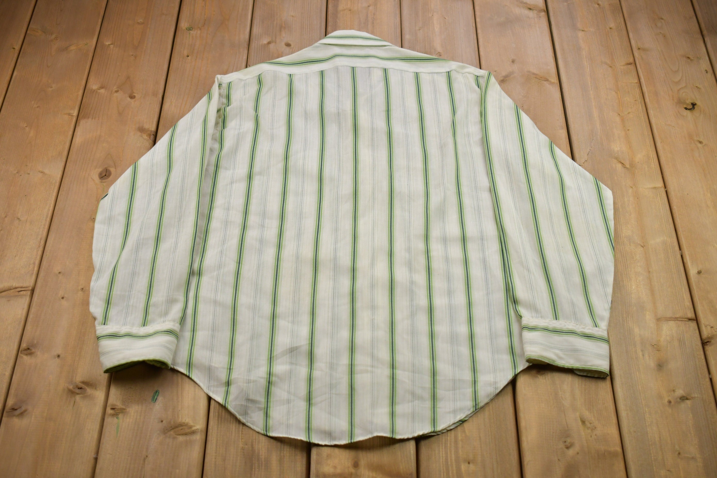 Vintage 1980s Striped Button Up Shirt /