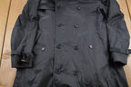 Vintage 1990s Black Lined Trench Coat