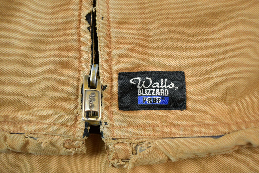 Vintage 1990s Distressed Walls Blizzard Pruf Blanket Lined Vest Made In USA