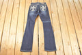 Vintage Deadstock Y2K Grace In LA Bedazzled Bootcut Low Rise Jeans Women's Size 26 x 32