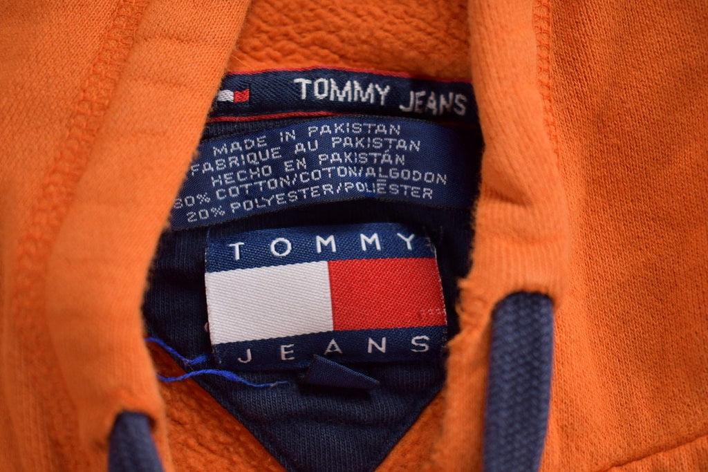 Vintage 1990s Zip Up Tommy Jeans Graphic Hoodie
