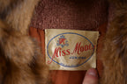 Vintage 1930s Miss Mode Full Length Fur Trim Coat