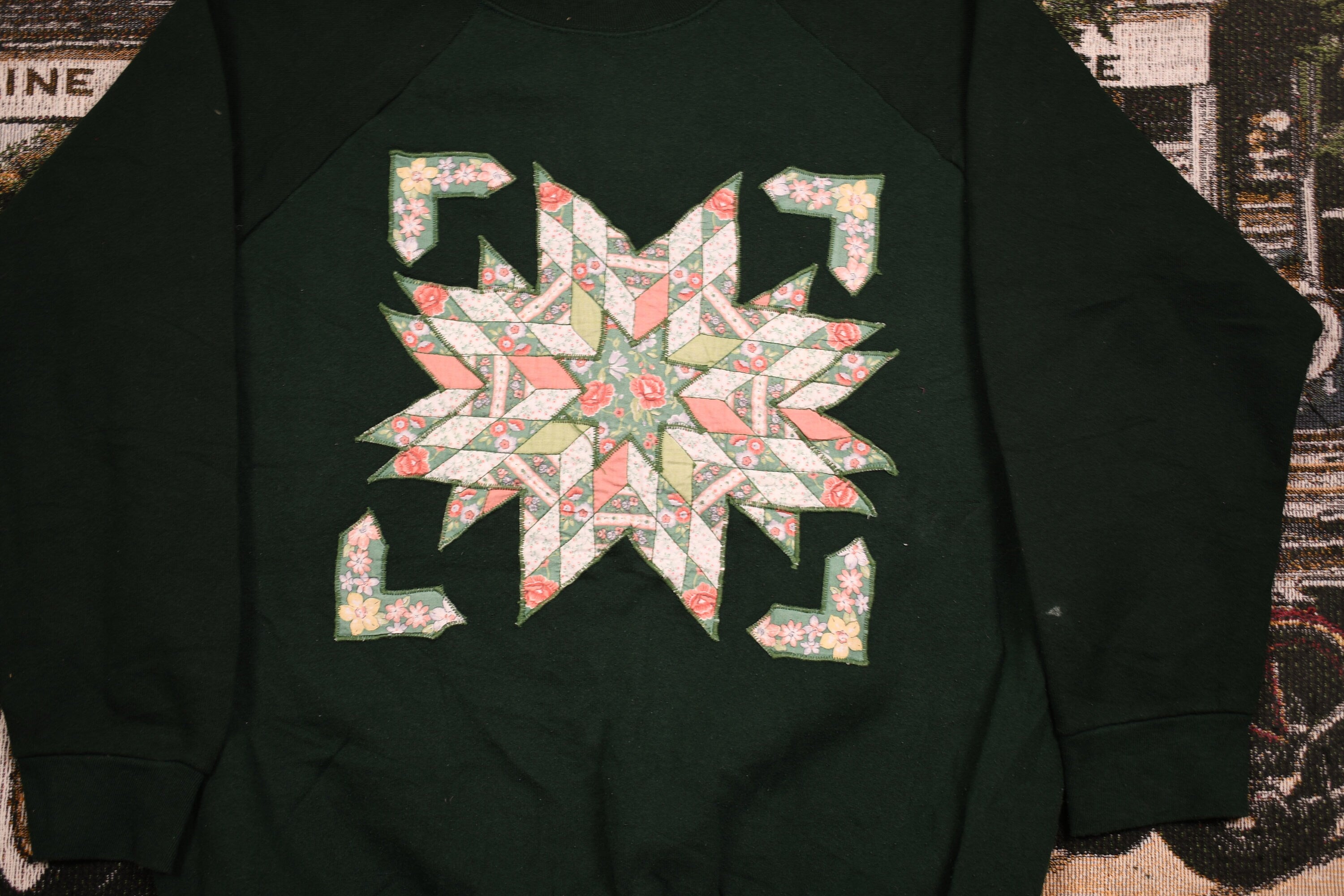 Vintage 1990s Abstract Pattern Print Crewneck