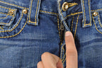 Vintage Y2K True Religion Low Rise Flare Jeans Women's 29 x 31 / Bell Bottom / Y2K Style / Embroidered Jeans / 2000s / Contrast Stitching