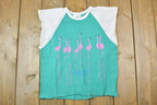Vintage 1980s Wasaga Beach Flamingos Impression Souvenir T-Shirt