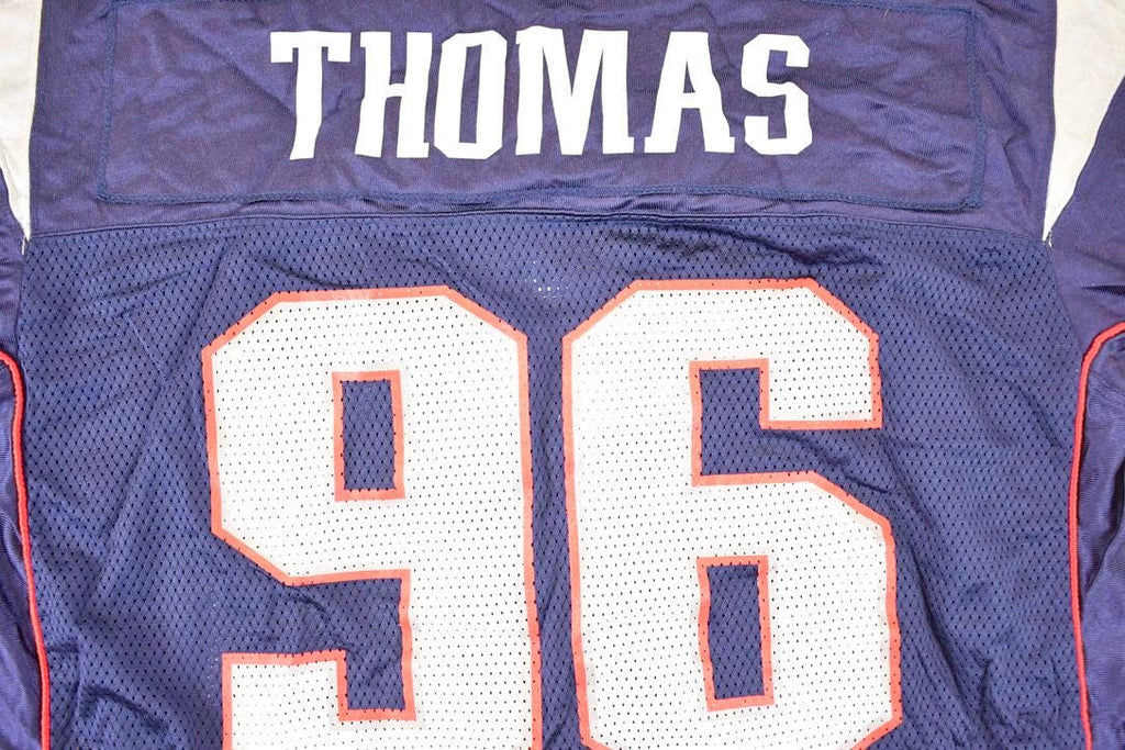 Vintage Y2K Reebok New England Patriots Adalius Thomas NFL Jersey Men's L / Football Fan Apparel / 2000s Sportswear / Single Stitch Tee