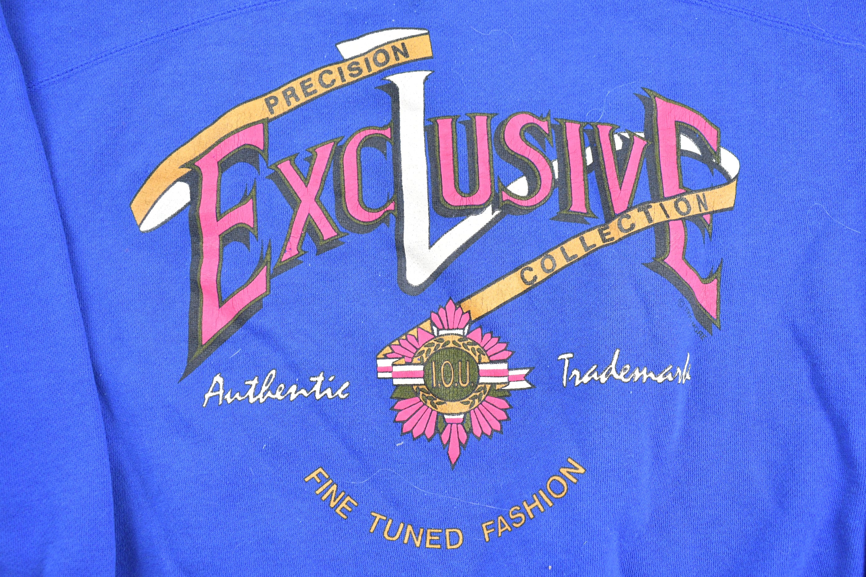 Vintage 1990s I.O.U Fine Tuned Fashion Mock Neck Sweatshirt  90s Crewneck Made In USA  Essential  Streetwear  90s