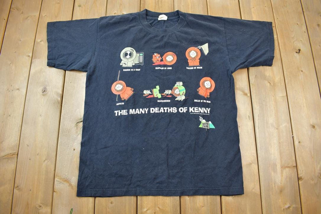 Vintage 1998 The Many Deaths Of Kenny South Park Graphic T-Shirt