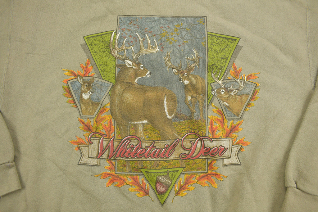 Vintage 1990s Deer Hunter Graphic Crewneck Sweatshirt