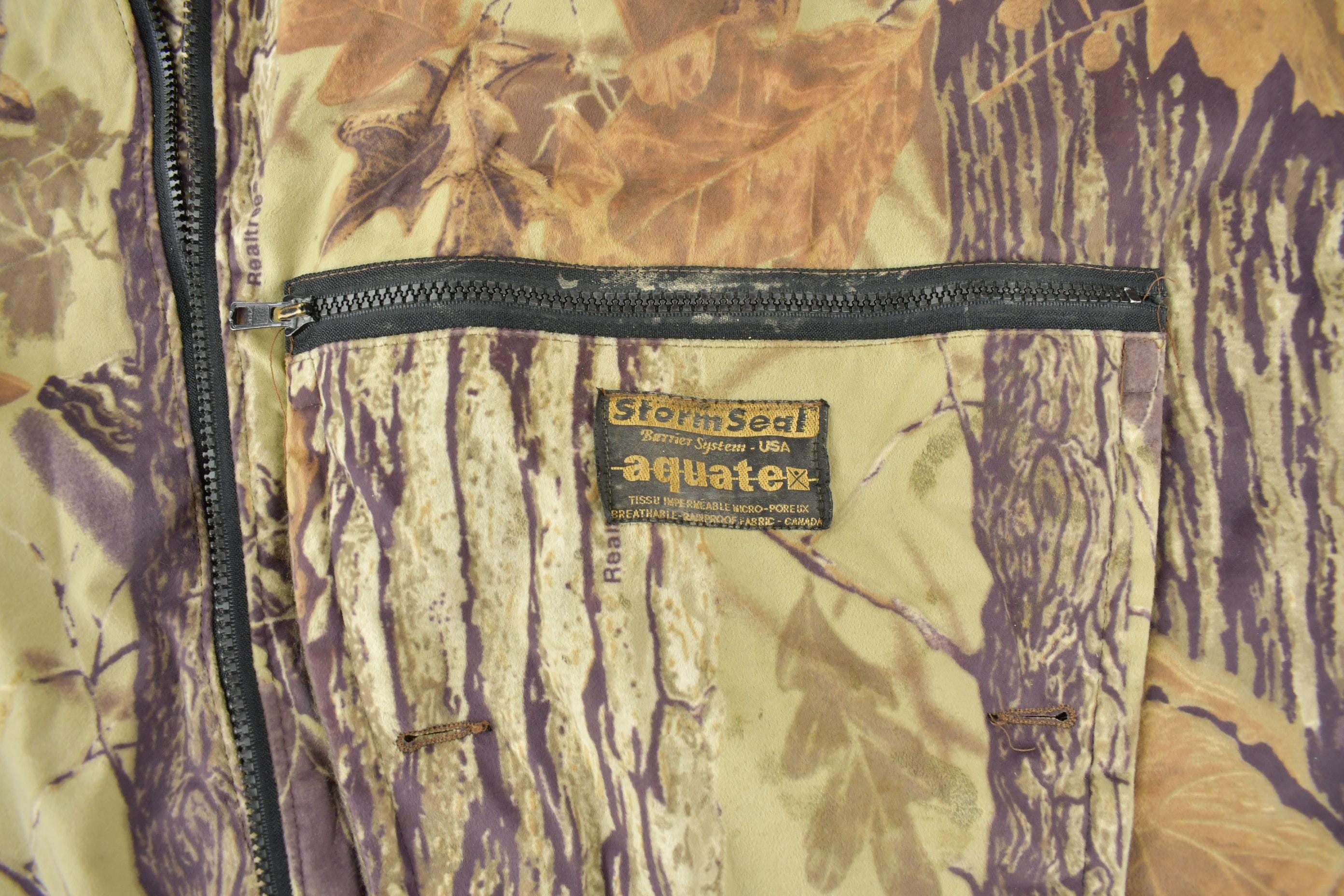 Vintage 1980s Real Tree Camo Sport Cheif Fleece Lined Jacket
