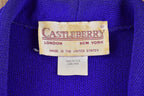 Vintage 1980s Castleberry Collared Cardigan Sweater