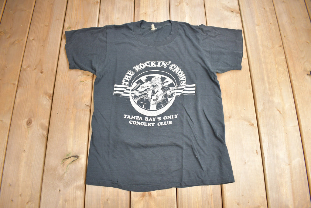 Vintage 1980s The Rocking' Crown Concert Club Souvenir T Shirt