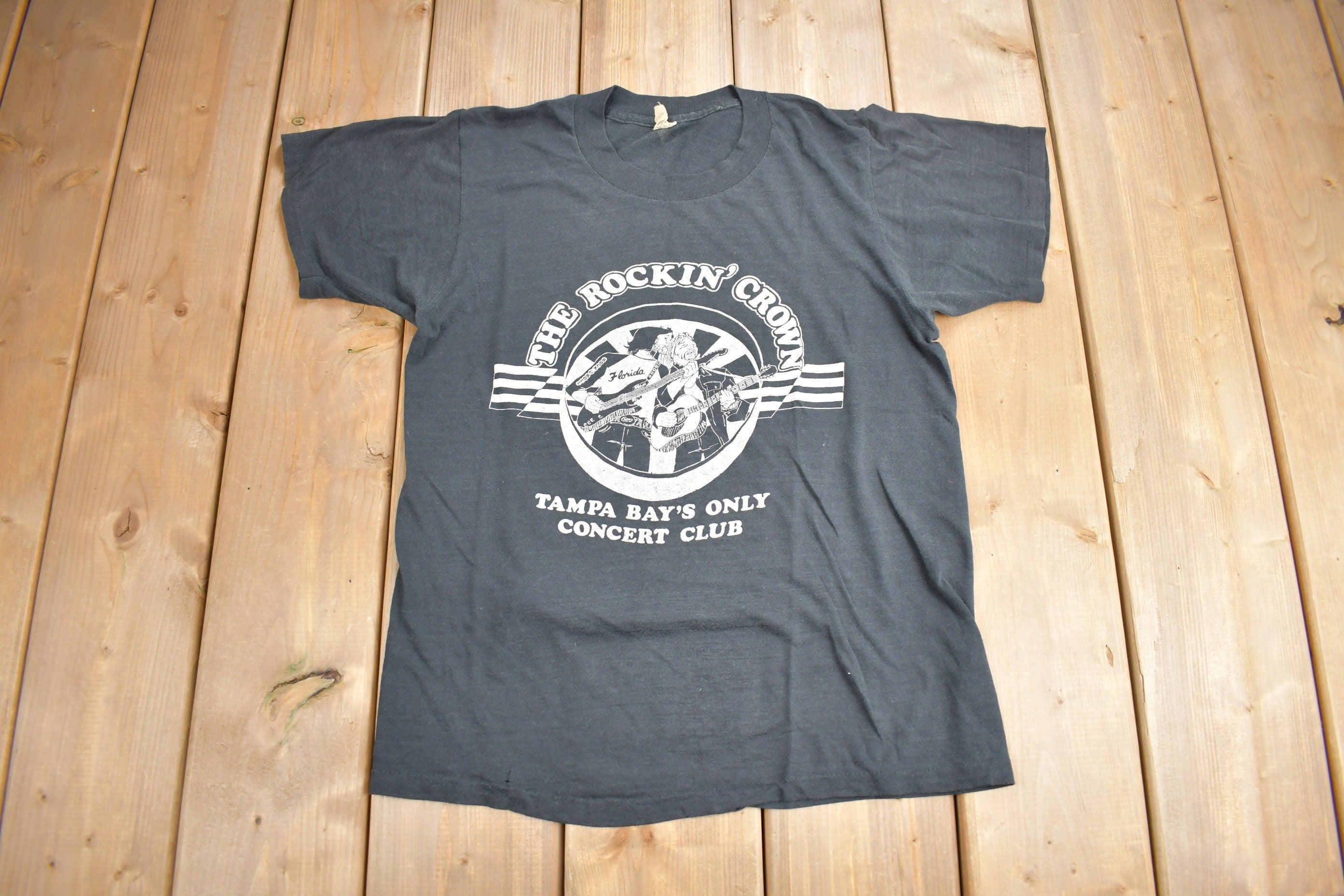 Vintage 1980s The Rocking' Crown Concert Club Souvenir T Shirt