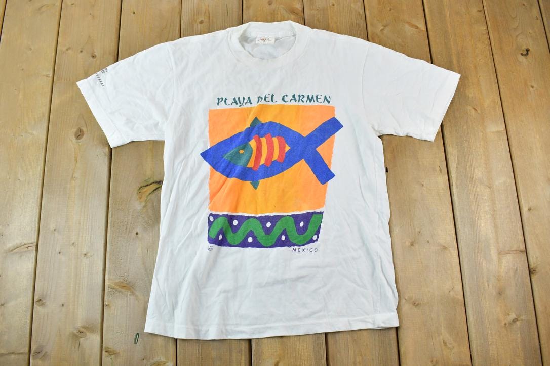 Vintage 1990s Playa Del Carmen Single Stitch T-Shirt