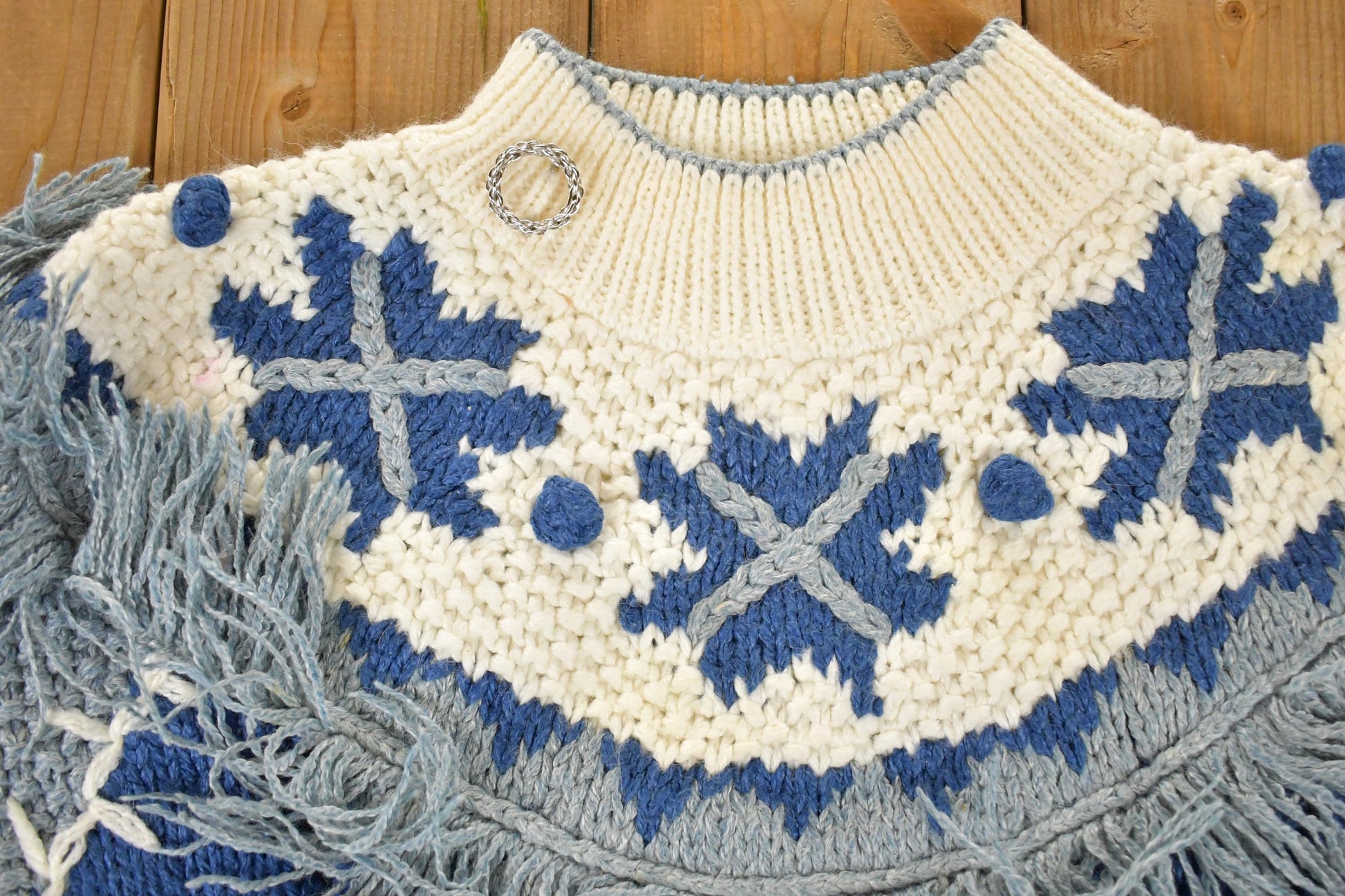 Vintage 1990s American Weekend Knit Abstract Crewneck Sweater Women's L /