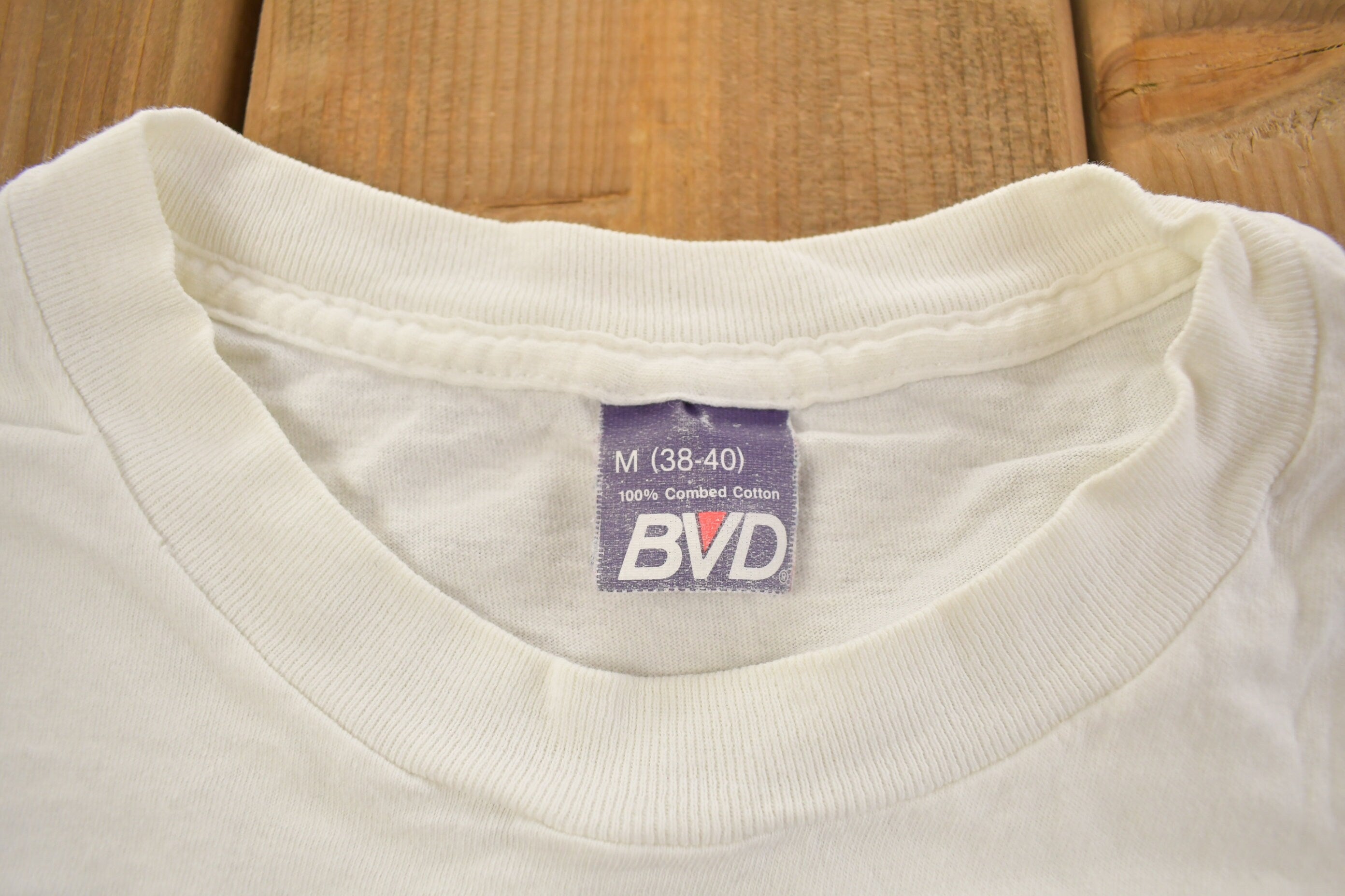 Vintage 1990s BVD Blank White T Shirt