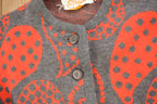 Vintage 1960s Paisley Graphic Knitted Cardigan Sweater /