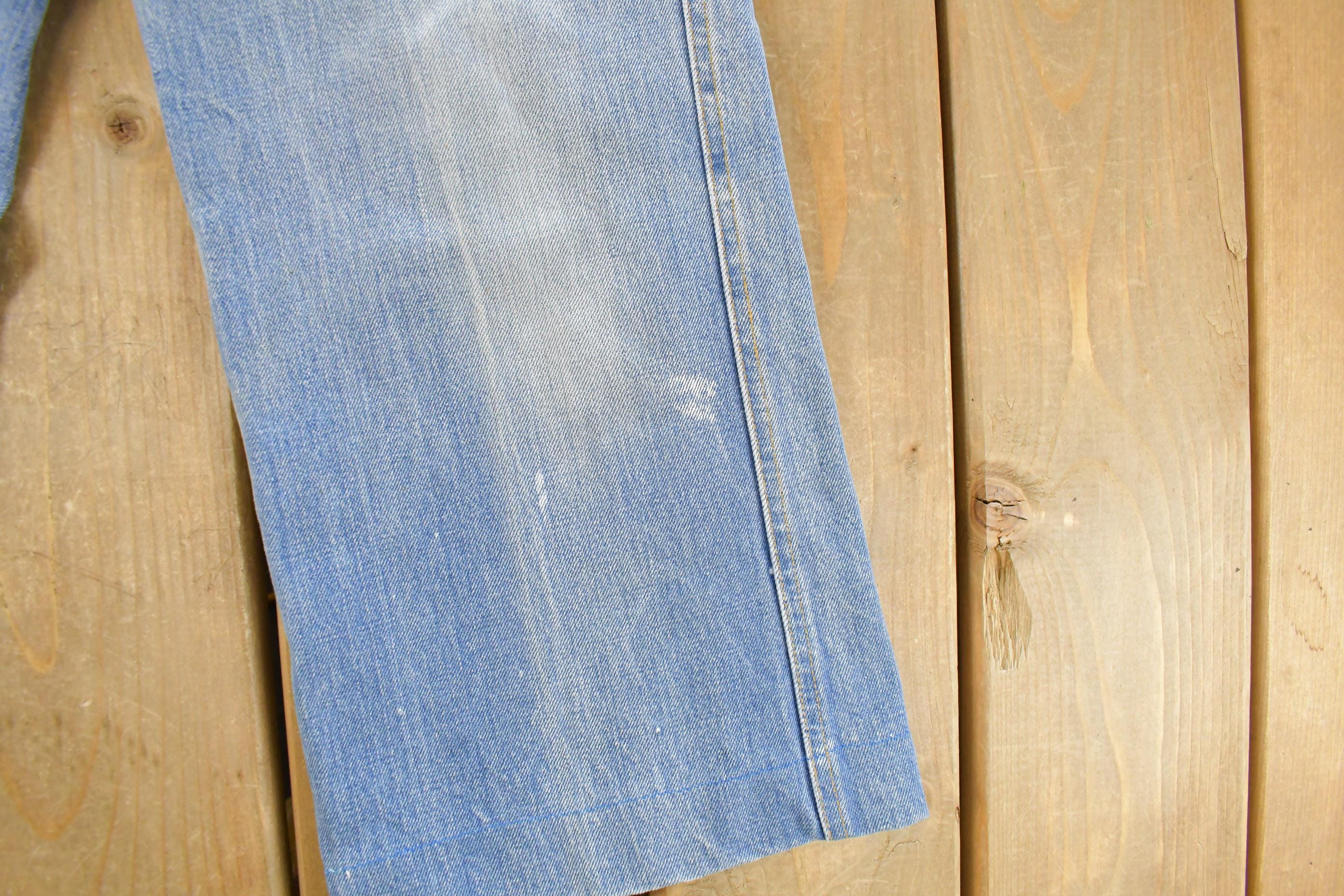 Vintage 1970s Flare Bell Bottoms Denim Jeans Youth 28 x 23