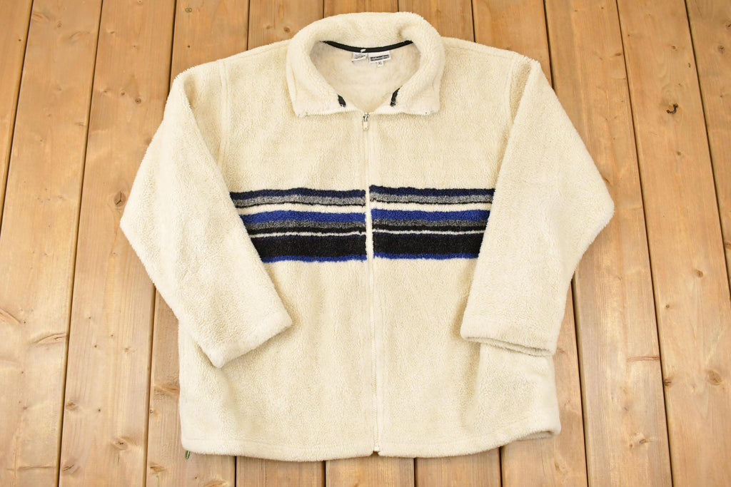 Vintage 1990s Xhilaration Full Zip Fleece Outdoorsman Sweater Mens L