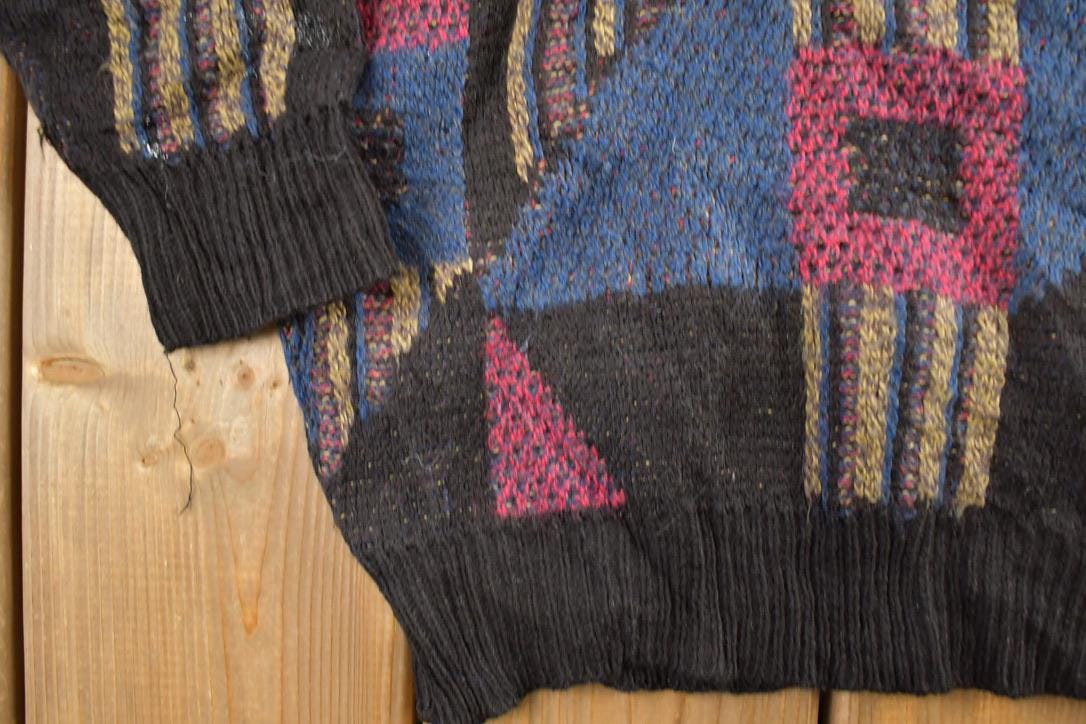 Vintage 1990s Jantzen Abstract Design Knit Crewneck Sweater