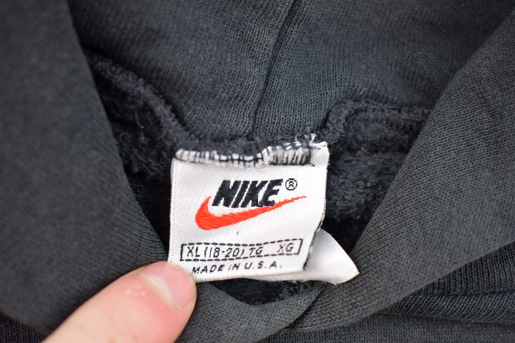 Vintage 1990s Youth Nike Swoosh Embroidered Graphic Hoodie