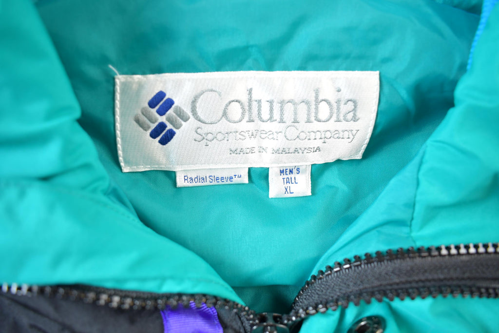 Vintage 1990s Columbia Sports Bright Coloured Light Jacket Windbreaker