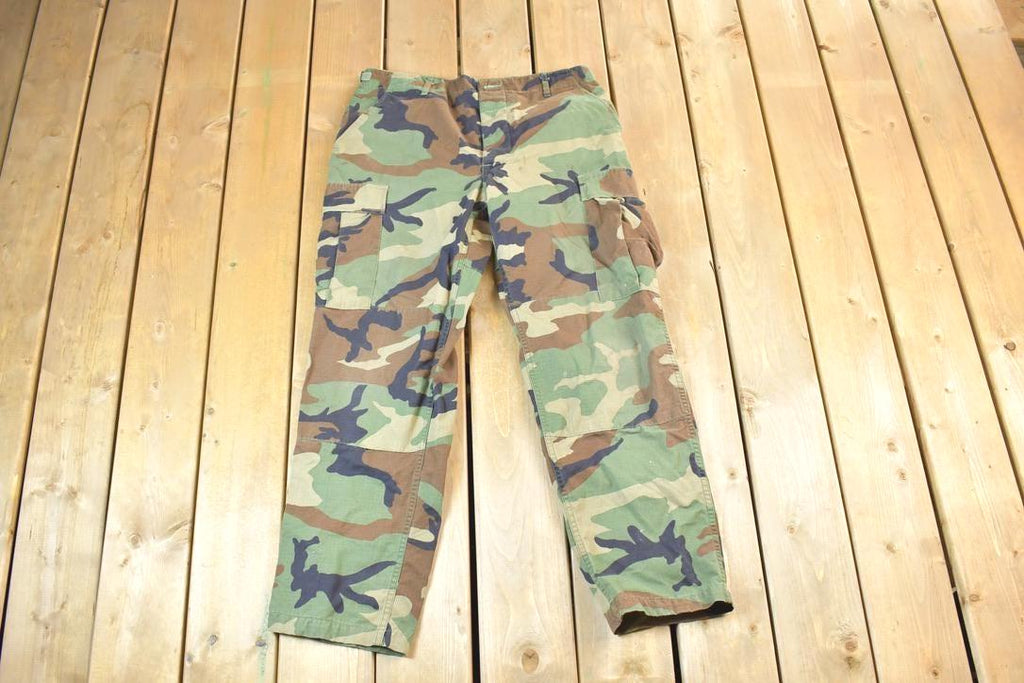 Vintage 1990s Army Camouflage Cargo Pants Size 34 x 28 Made In