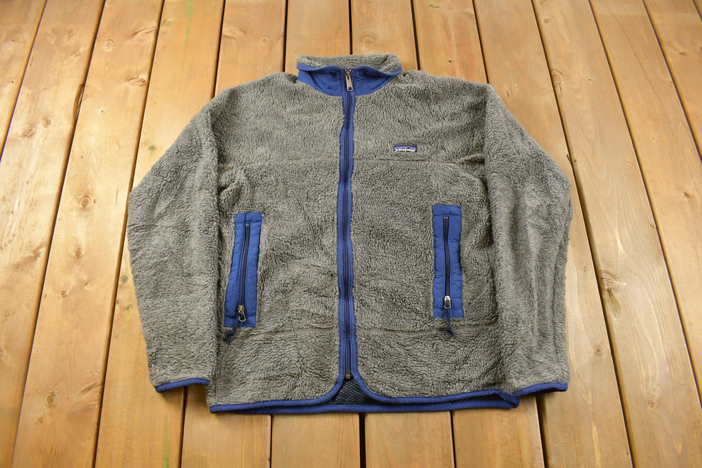 Vintage 1990s Patagonia Deep Pile Fleece Zip Up Sweater