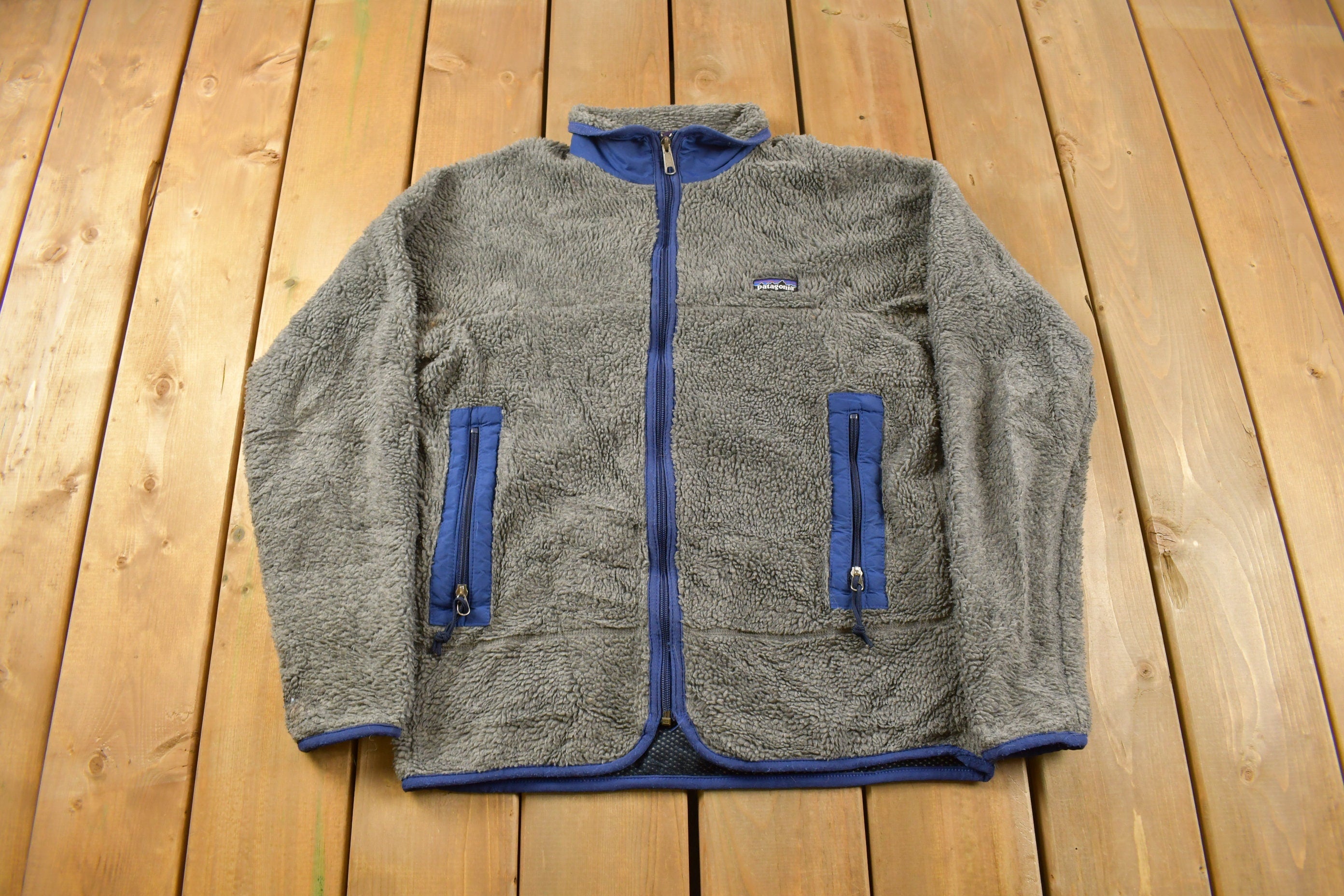 Vintage 1990s Patagonia Deep Pile Fleece Zip Up Sweater
