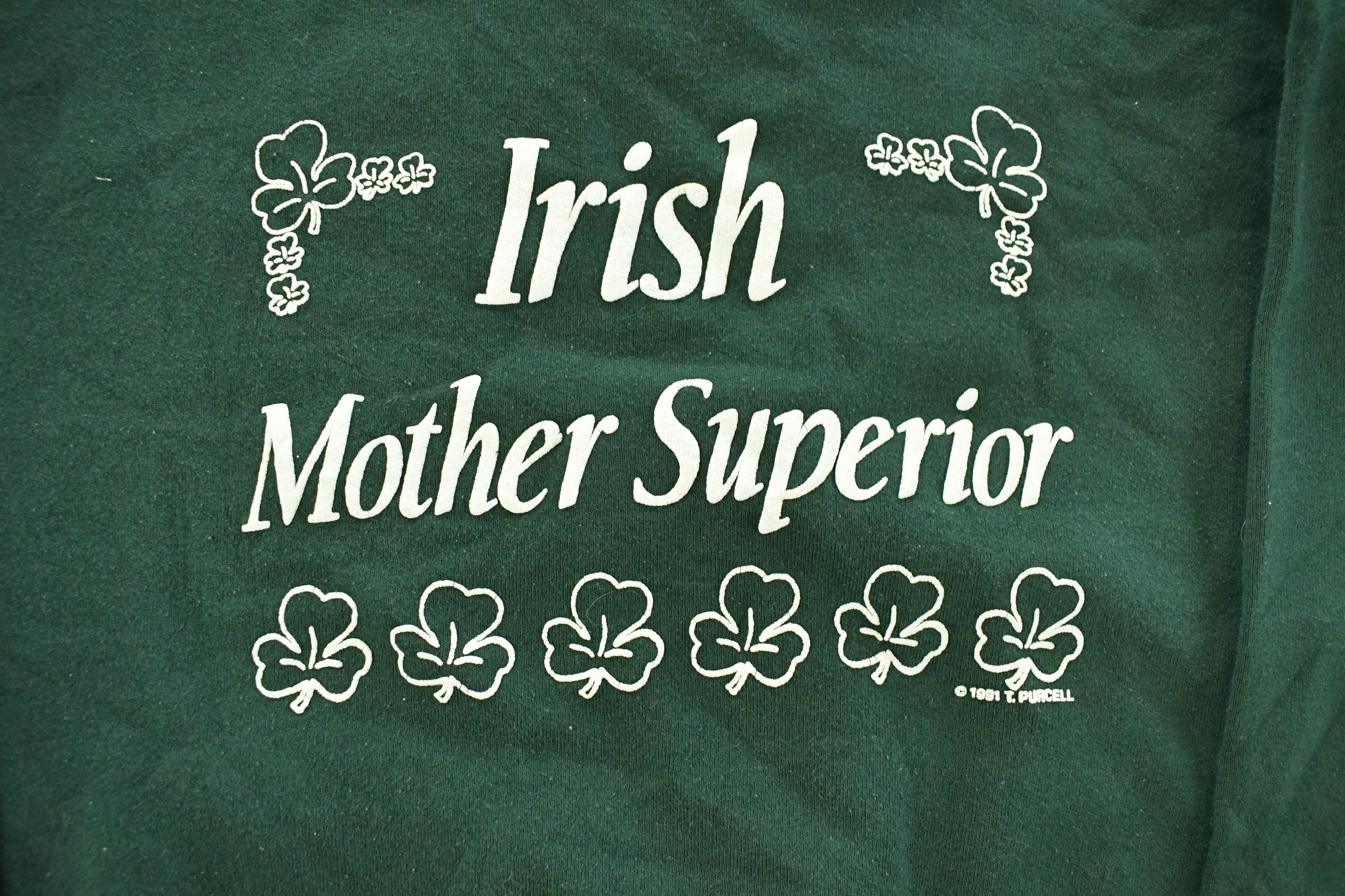 Vintage 1990s Irish Mother Superior Crewneck Sweatshirt Men's XL