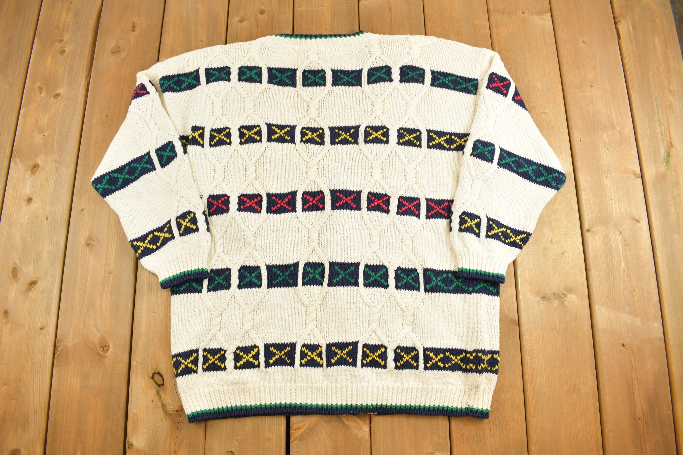 Vintage 1990s Womans Fitting Image Knitted Cardigan Sweater