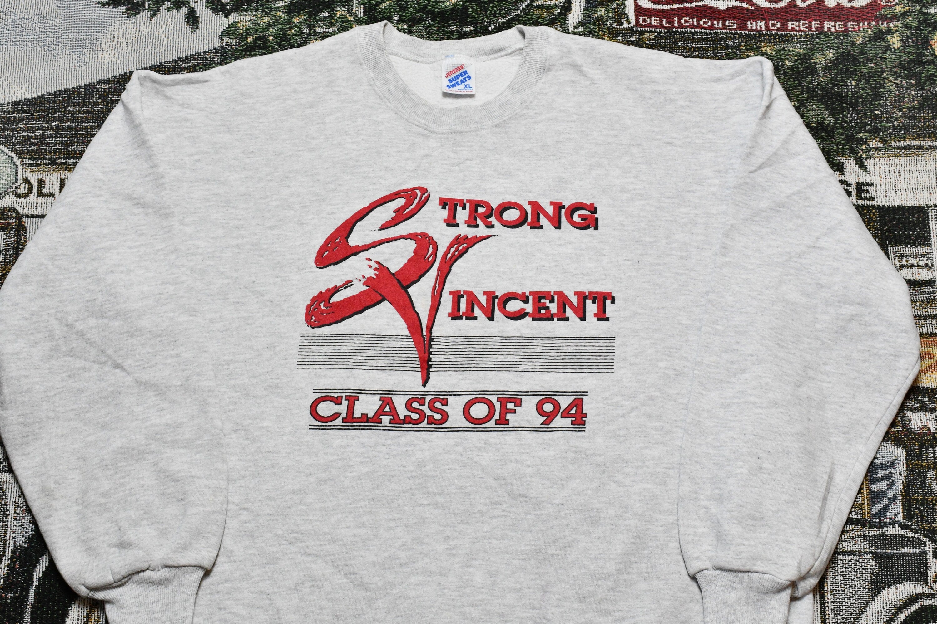 Vintage 1994 Class Of 1994 Strong Vincent Graphic Crewneck