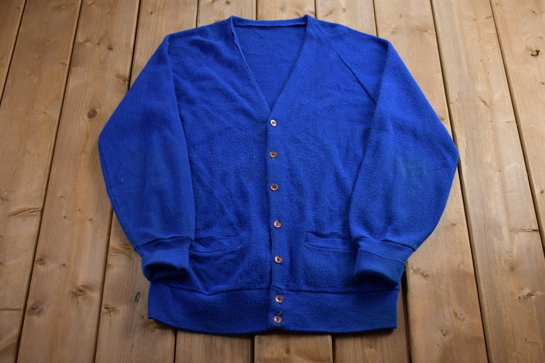 Vintage 1970s Knitted Cardigan Sweater