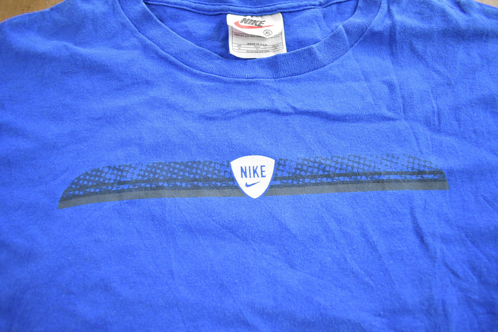 Vintage 1990s Nike Soccer Graphic T-Shirt Made In USA Size XL