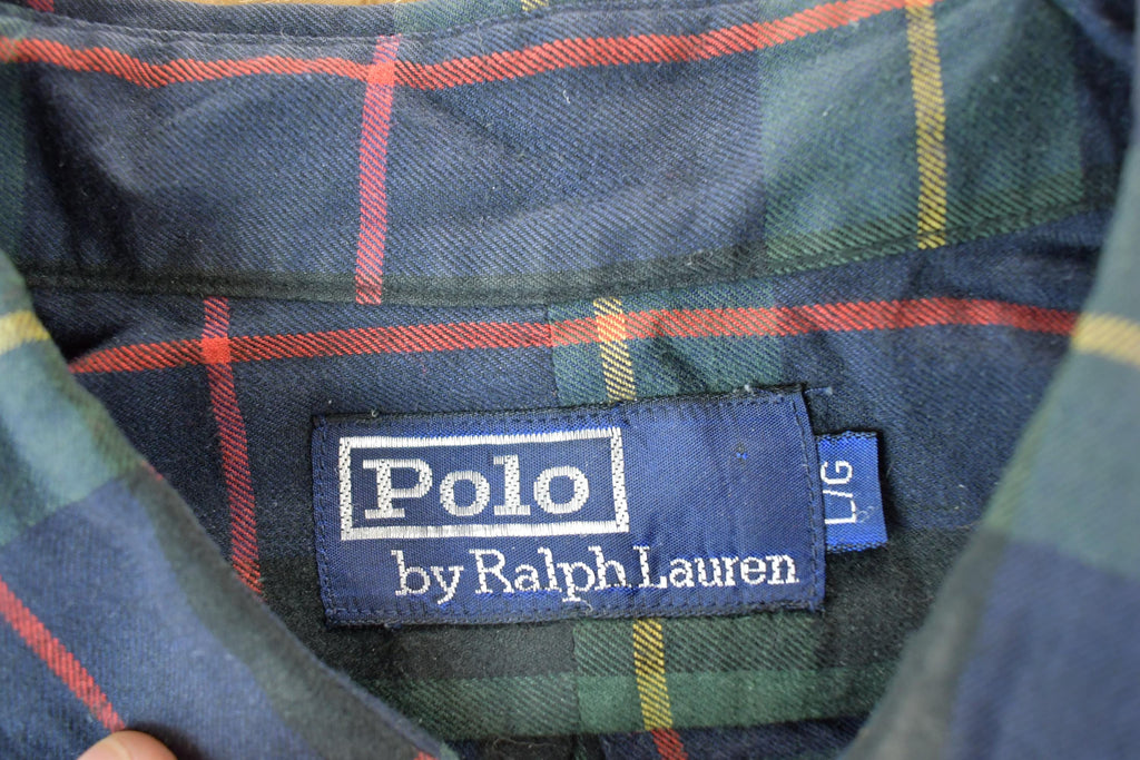 Vintage 1990s Ralph Lauren Plaid Button Up Shirt Men's L