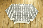 Vintage 1990's Abstract Print Knitted Sweater