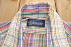 Vintage 1990s The Ansir Plaid Flannel Button Up Shirt
