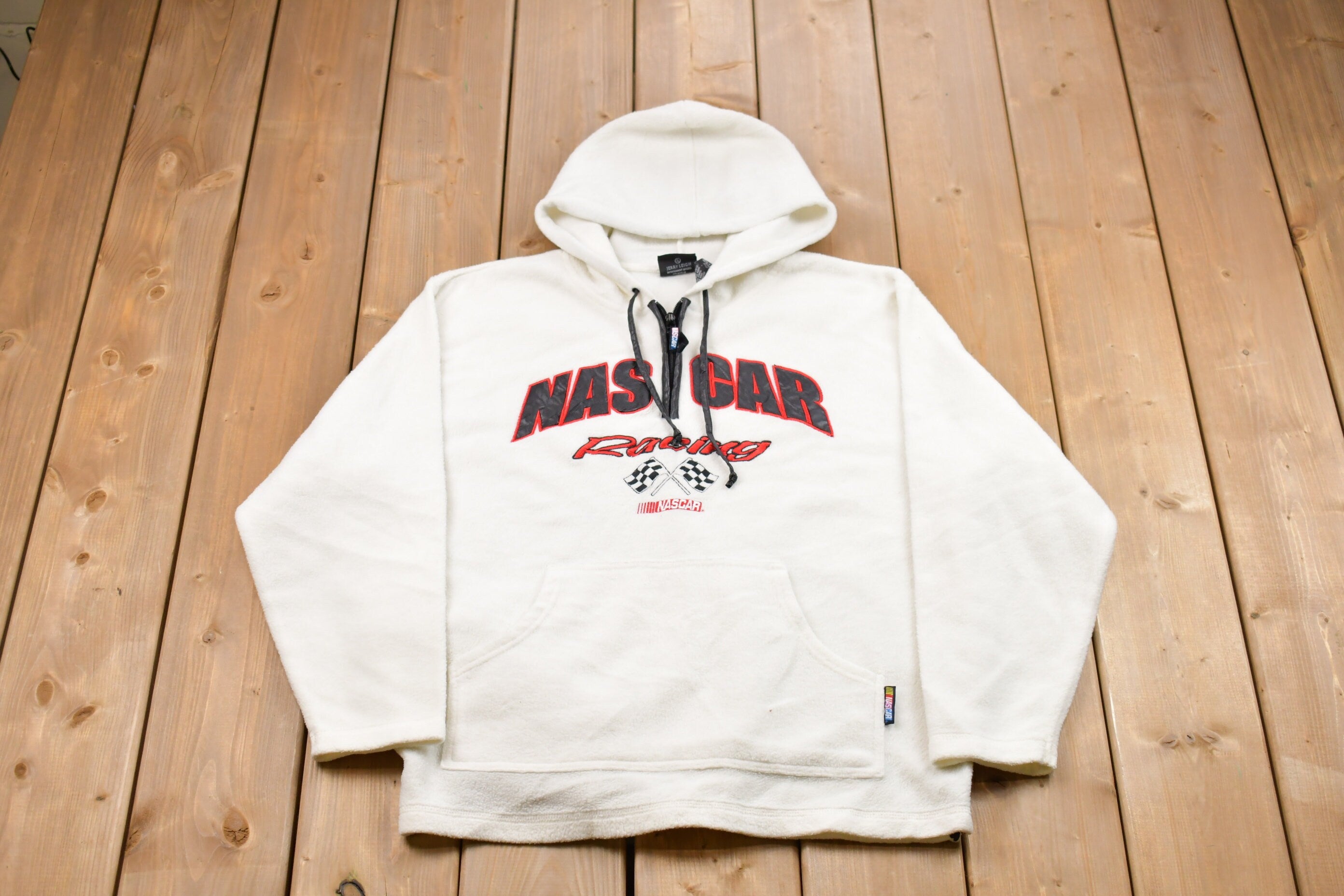 Vintage 1990s Fleece Nascar Quarter Zip Hoodie