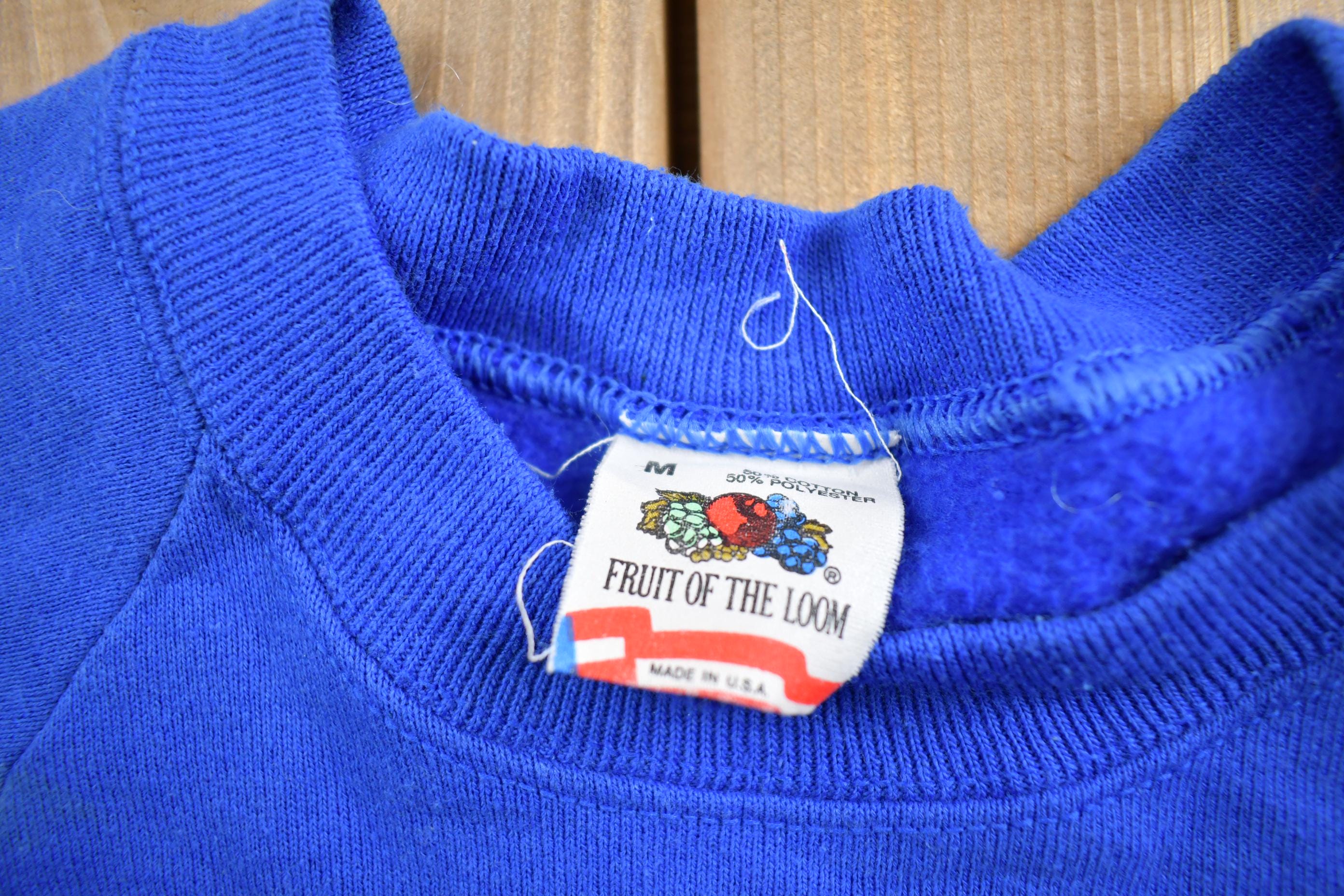 Vintage 1990s Blank Fruit Of The Loom Crewneck Sweatshirt Made In USA