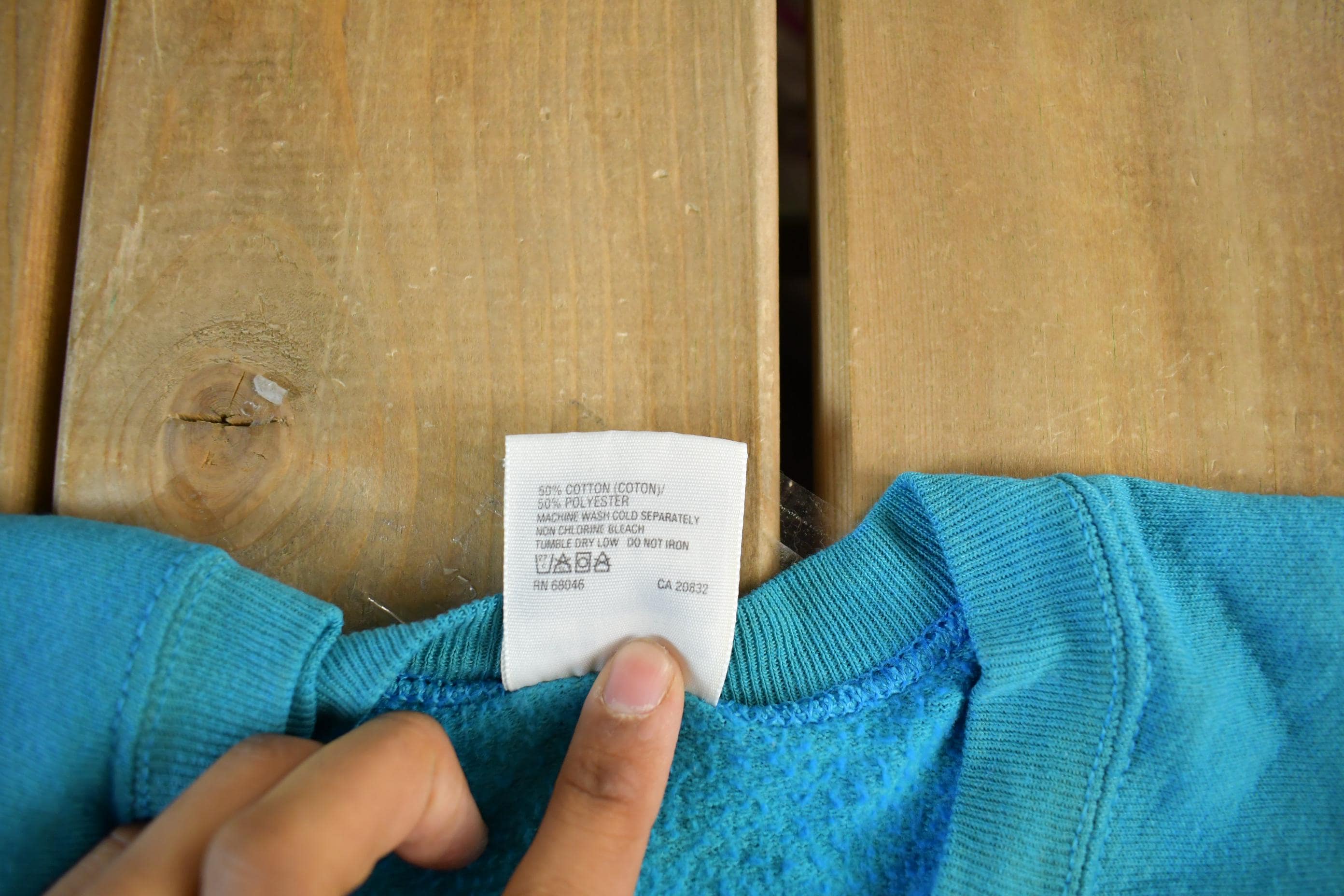 Vintage 1990s Tultex Blue Blank Crewneck Sweatshirt Adult Medium