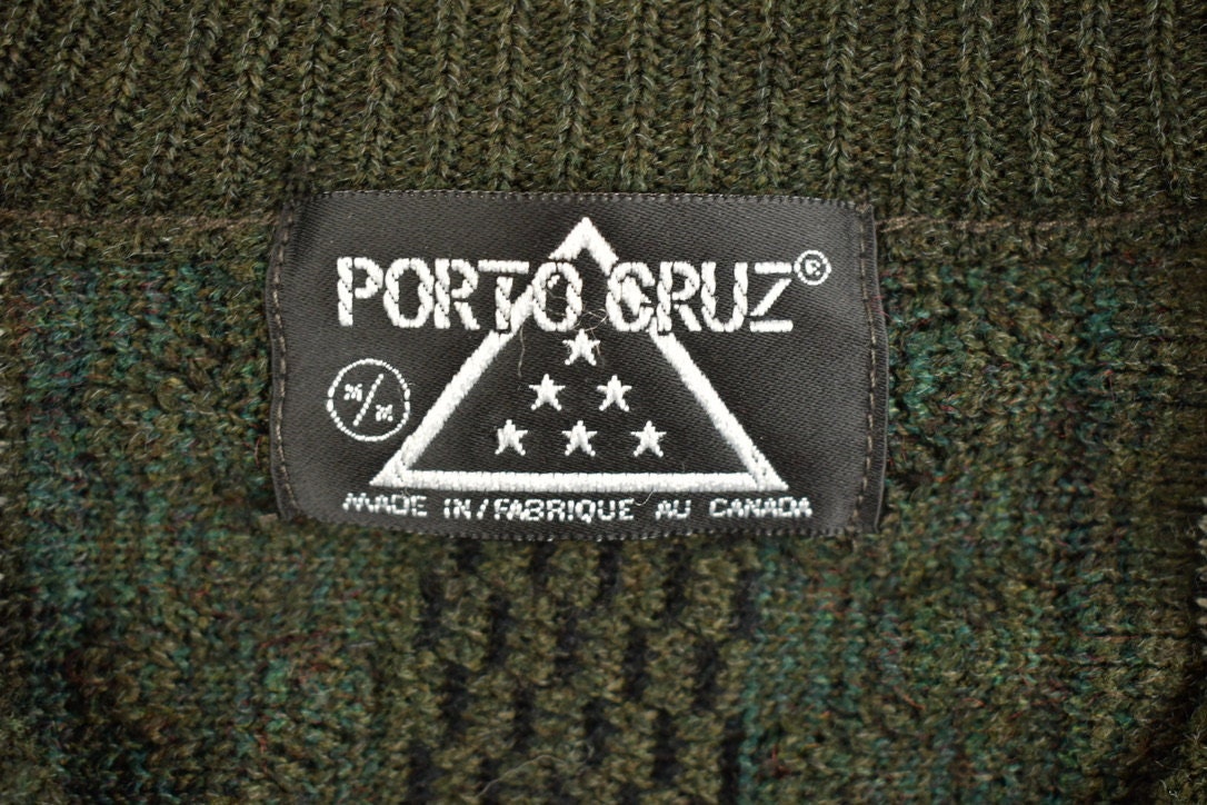 Vintage 1980s Porto Cruz Knitted V Neck Sweater