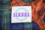 Vintage 1990s S.C.R.U.B.S Golden Retriver Plaid Cardigan Button Up Shirt Made In USA