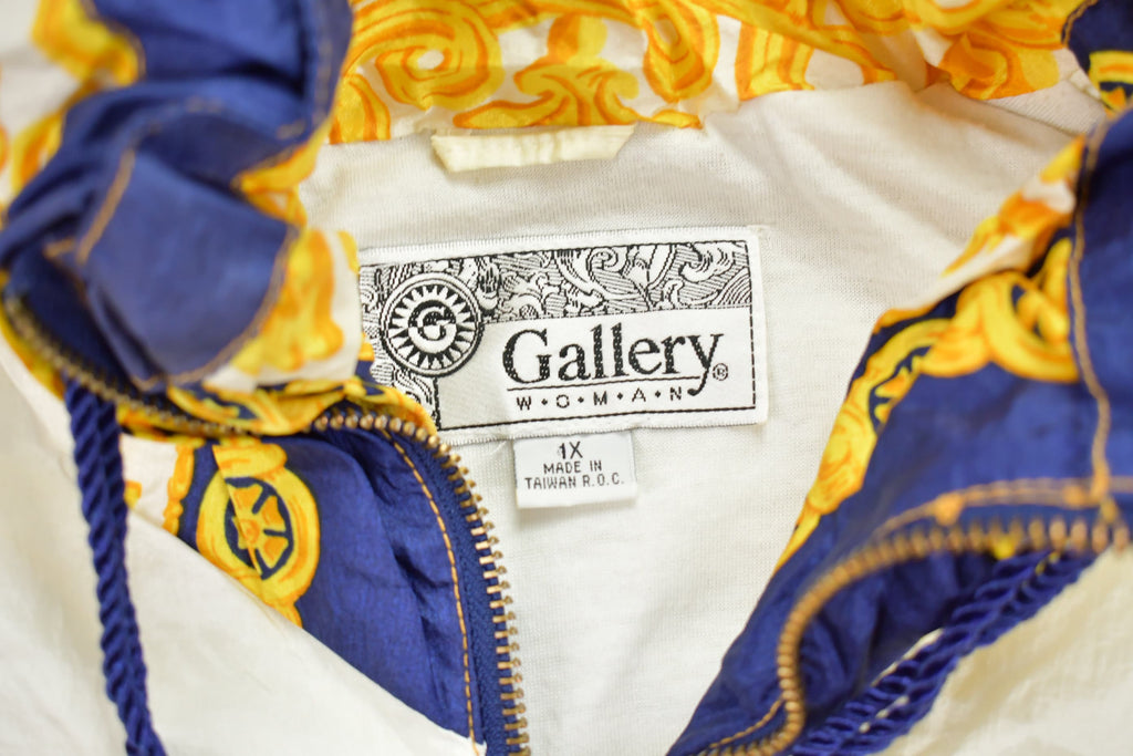 Vintage 1980s Gallery All Over Print Windbreaker Jacket