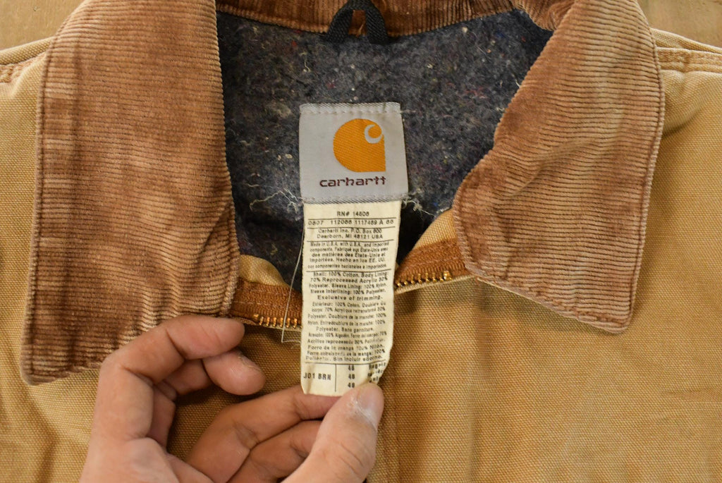 Vintage 1990s Carhartt Detroit Jacket Blanket Lined Men's Large