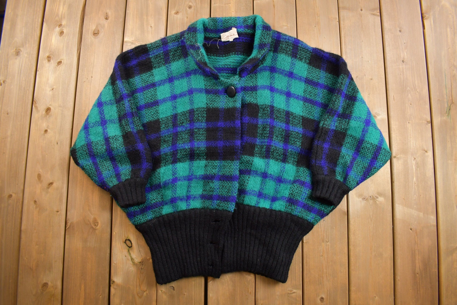 Vintage 1970s Cymbae Knit Cardigan Jacket