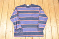 Vintage 1990s Eddie Bauer Striped Grunge Crewneck Sweatshirt Men's L