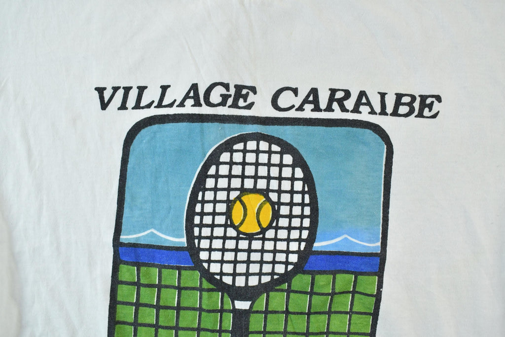 Vintage 1990s Village Caraibe Single Stitch Tennis T-Shirt
