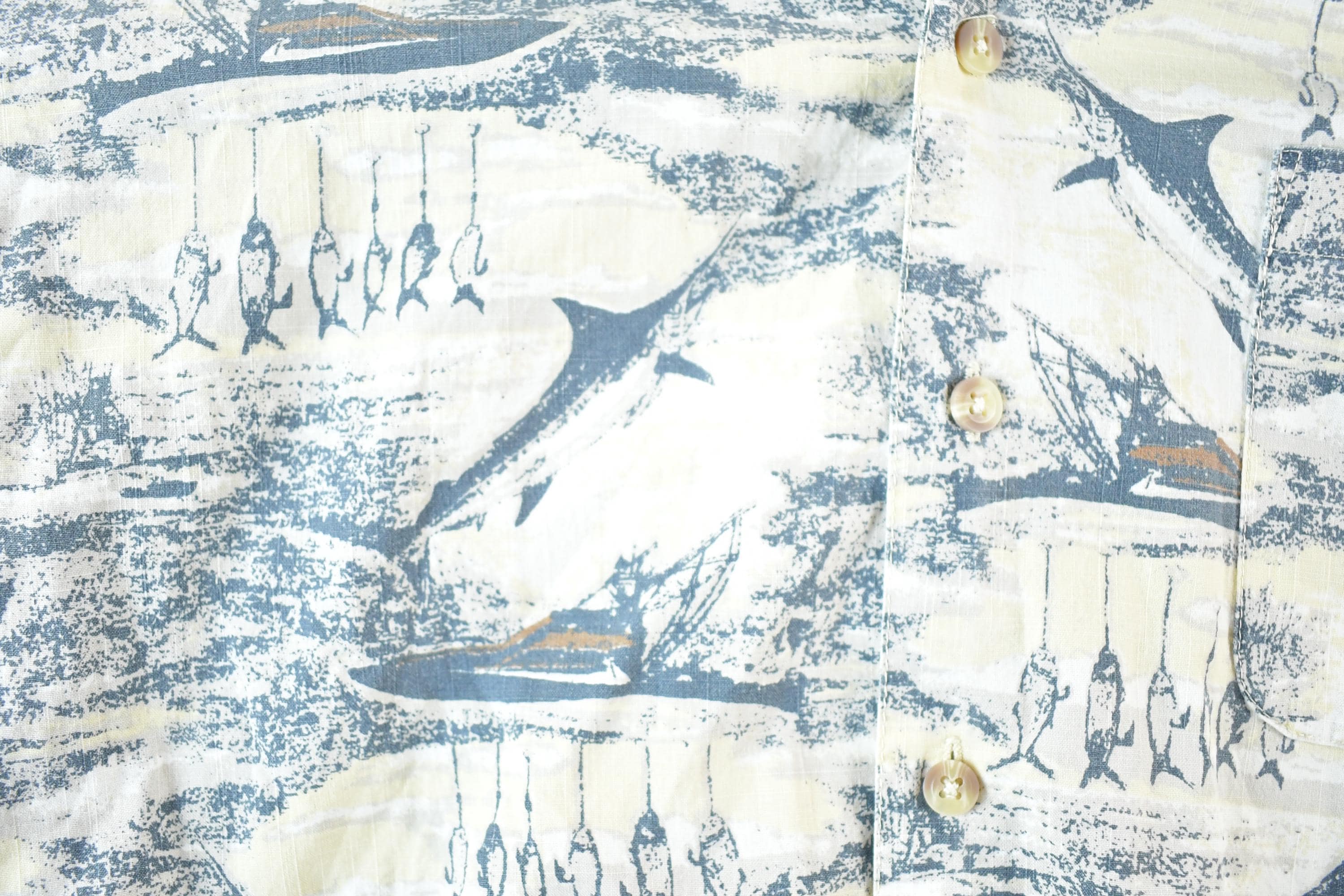 Vintage 1990s Swordfish Fishing Button Up Shirt Men's L